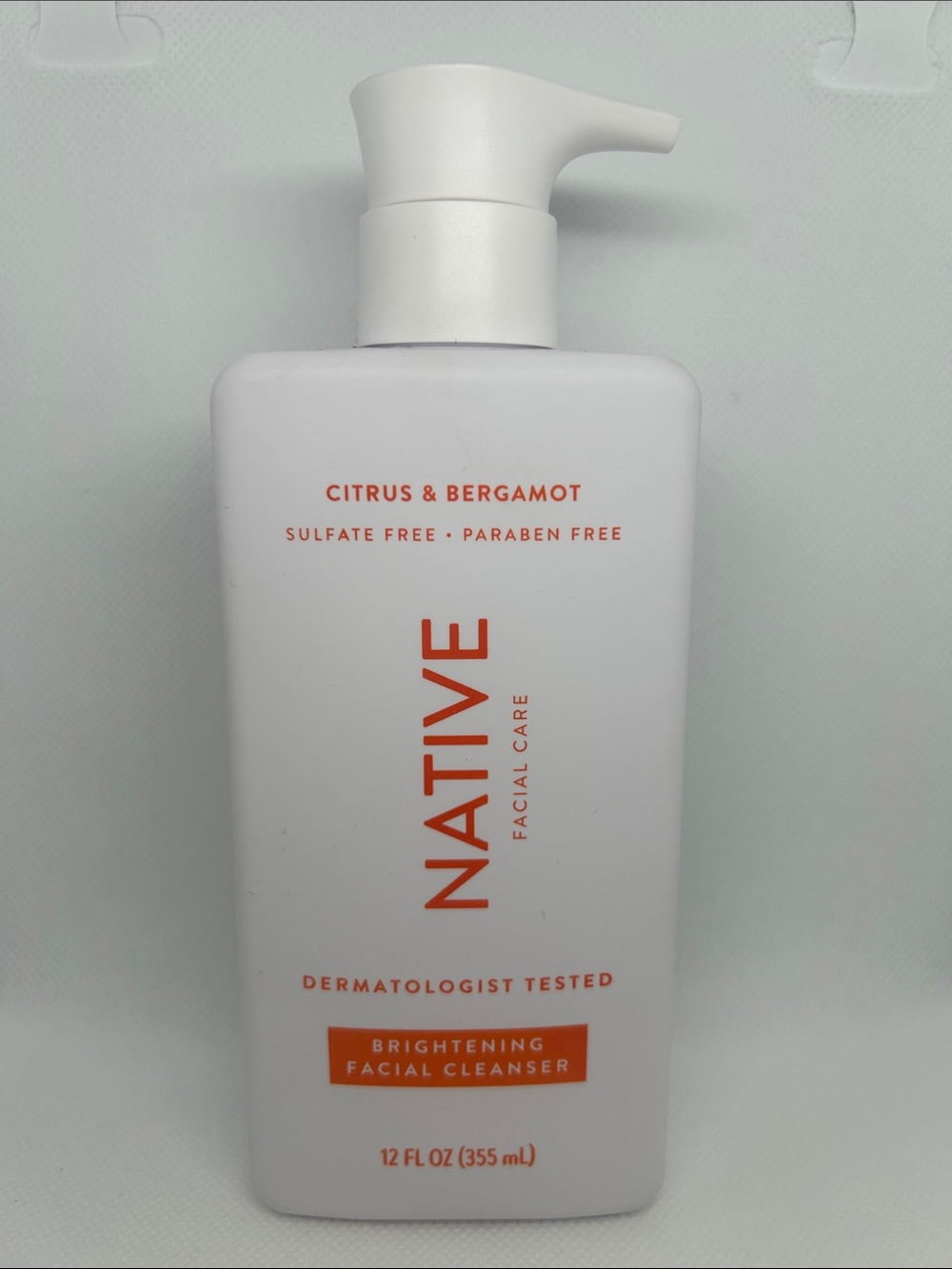 Native Brightening Facial Wash 12oz New